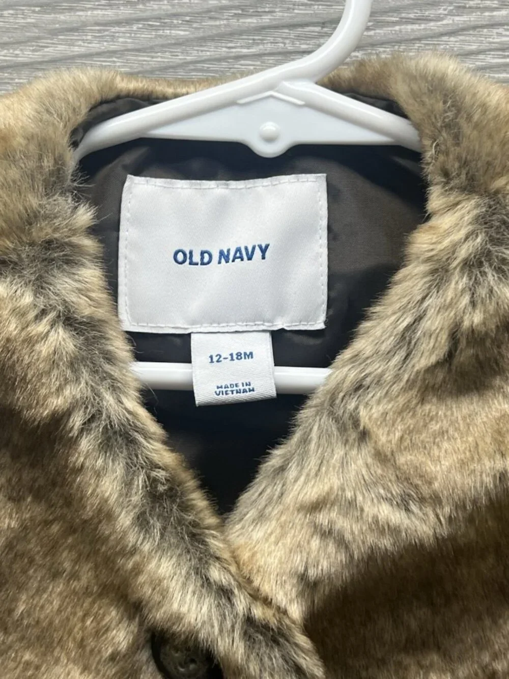 Old Navy Faux Fur Girl’ S Vest Brown Size 12-18 Months Baby